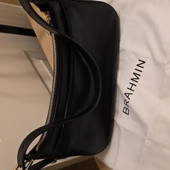 Brahmin Black and Gold Shoulder Bag - Picture 6 of 7